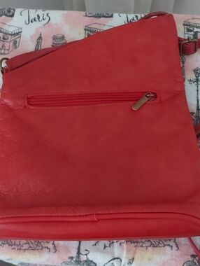 Red Women's Leather Crossbody Bag - Stylish Everyday Carry